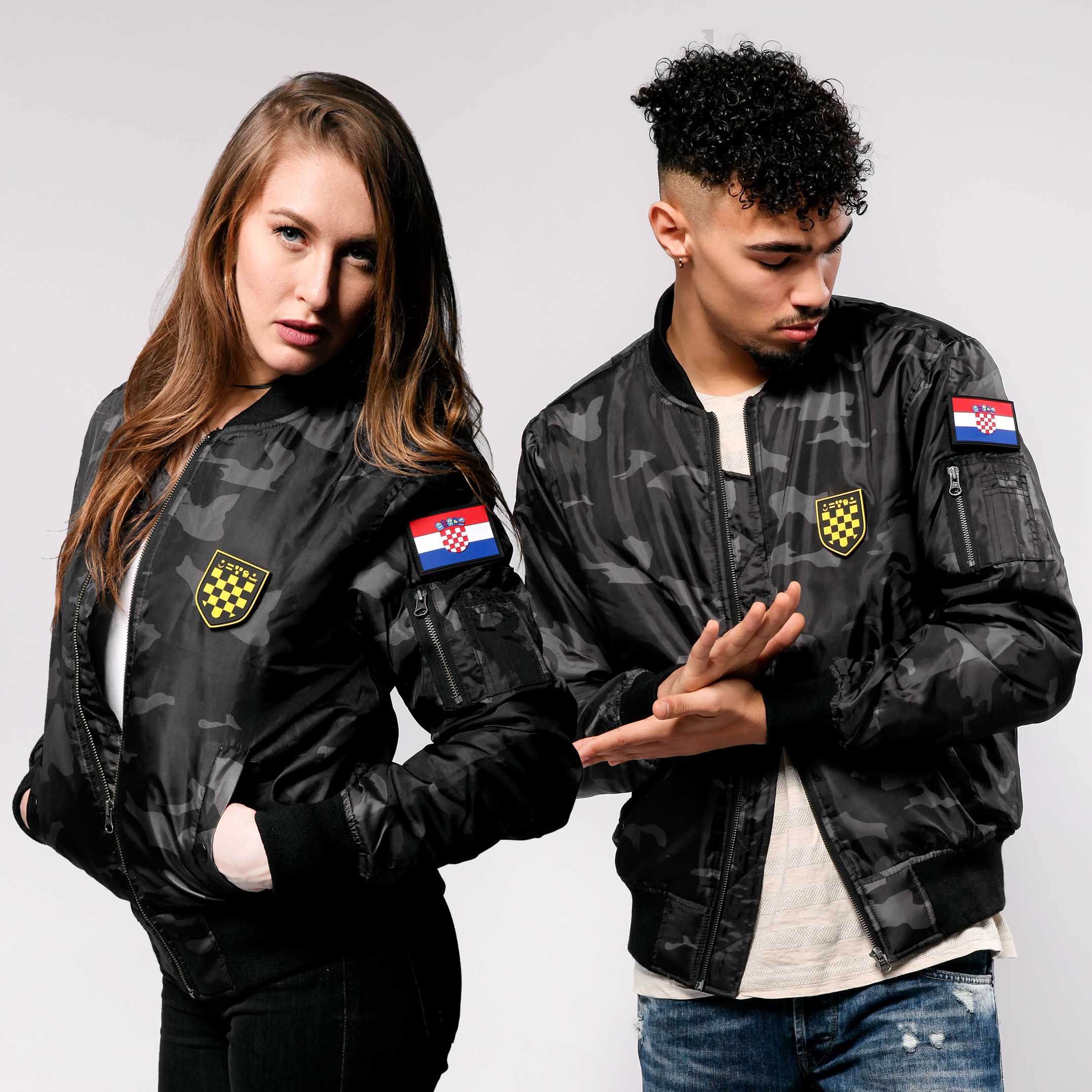 Kroatien Camo Bomber Jacket-XS