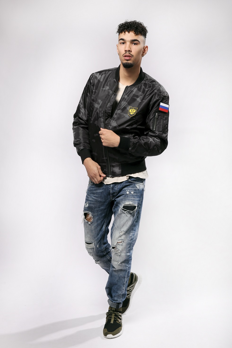 Russland Camo Bomber Jacket-XS