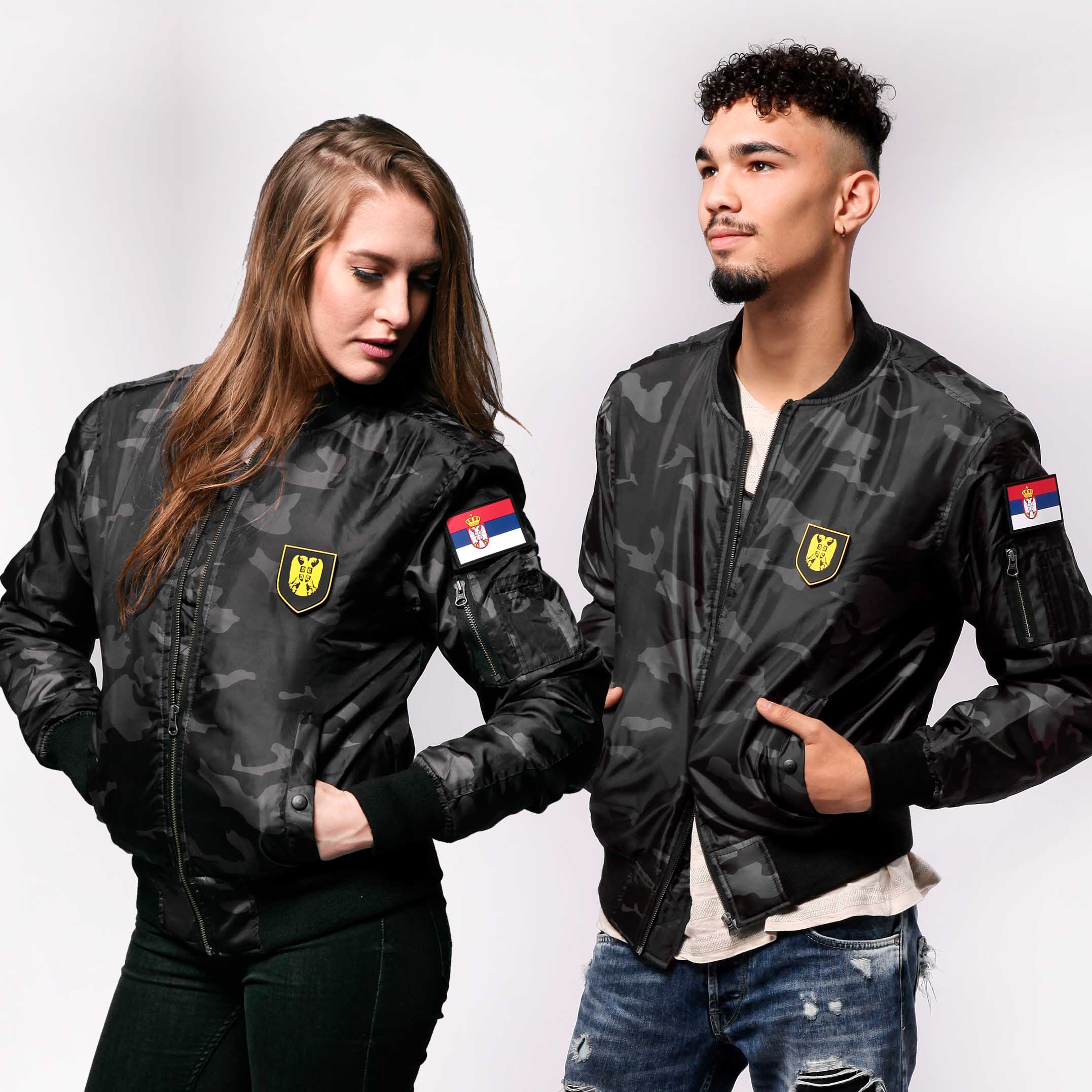 Serbien Camo Bomber Jacket-XS