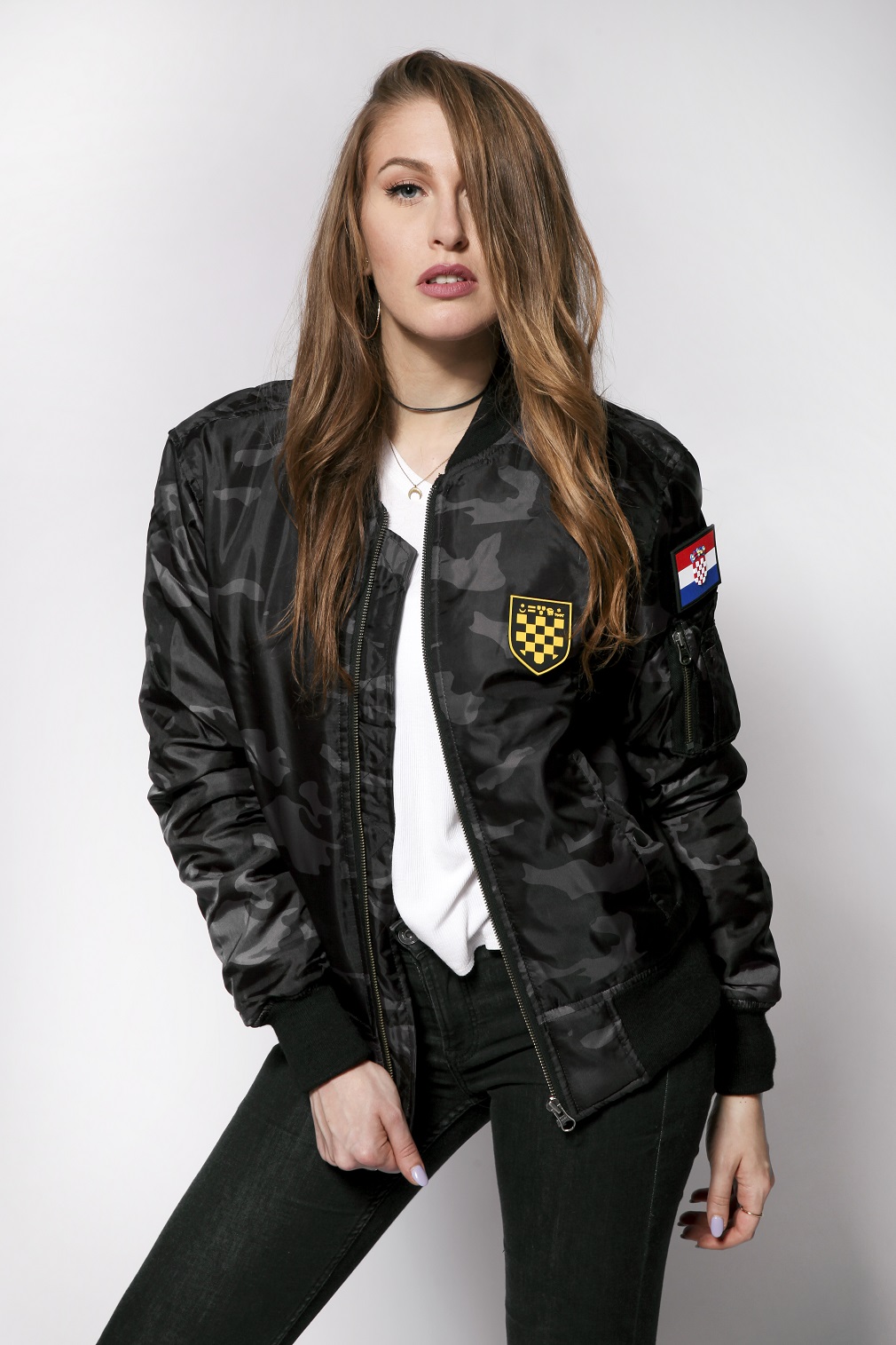 Kroatien Camo Bomber Jacket-XS