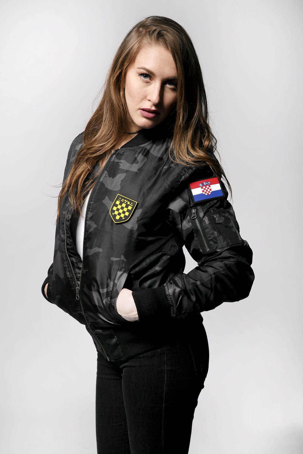 Kroatien Camo Bomber Jacket-XS