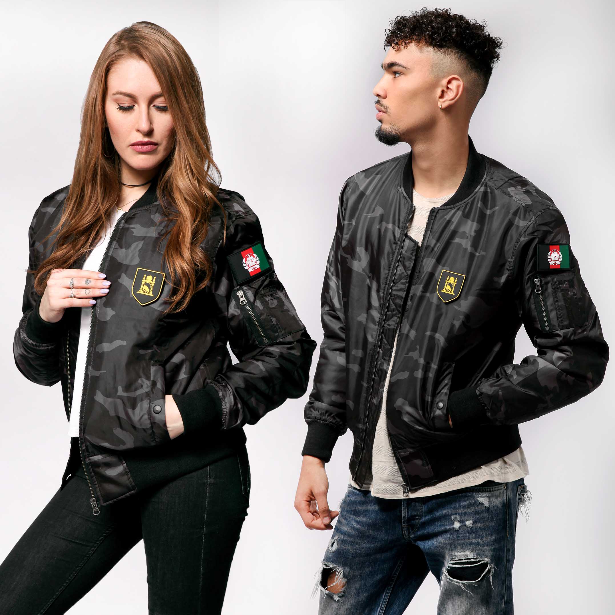 Afghanistan Camo Bomber Jacket-XS