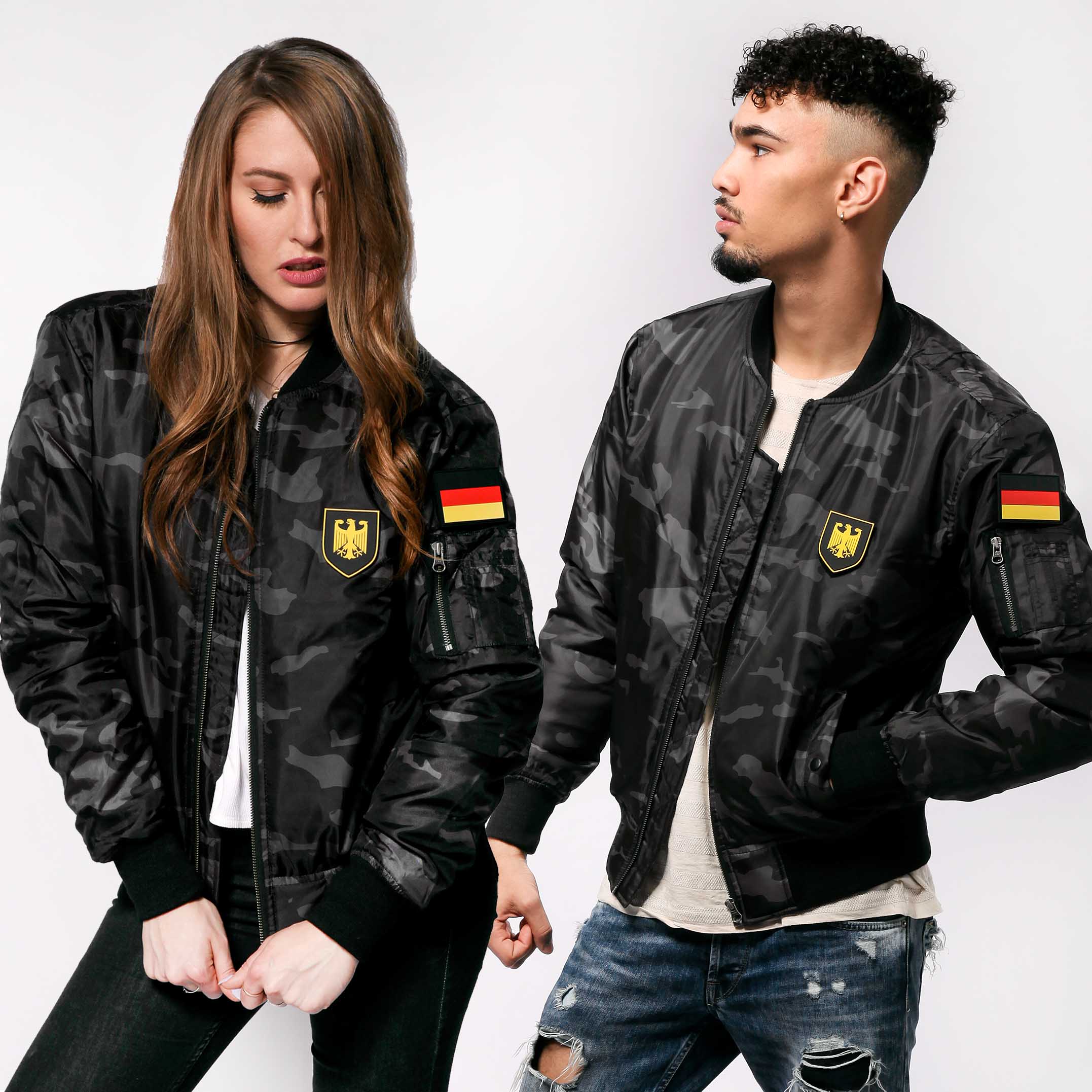Deutschland Dark Camo Bomber Jacket-S
