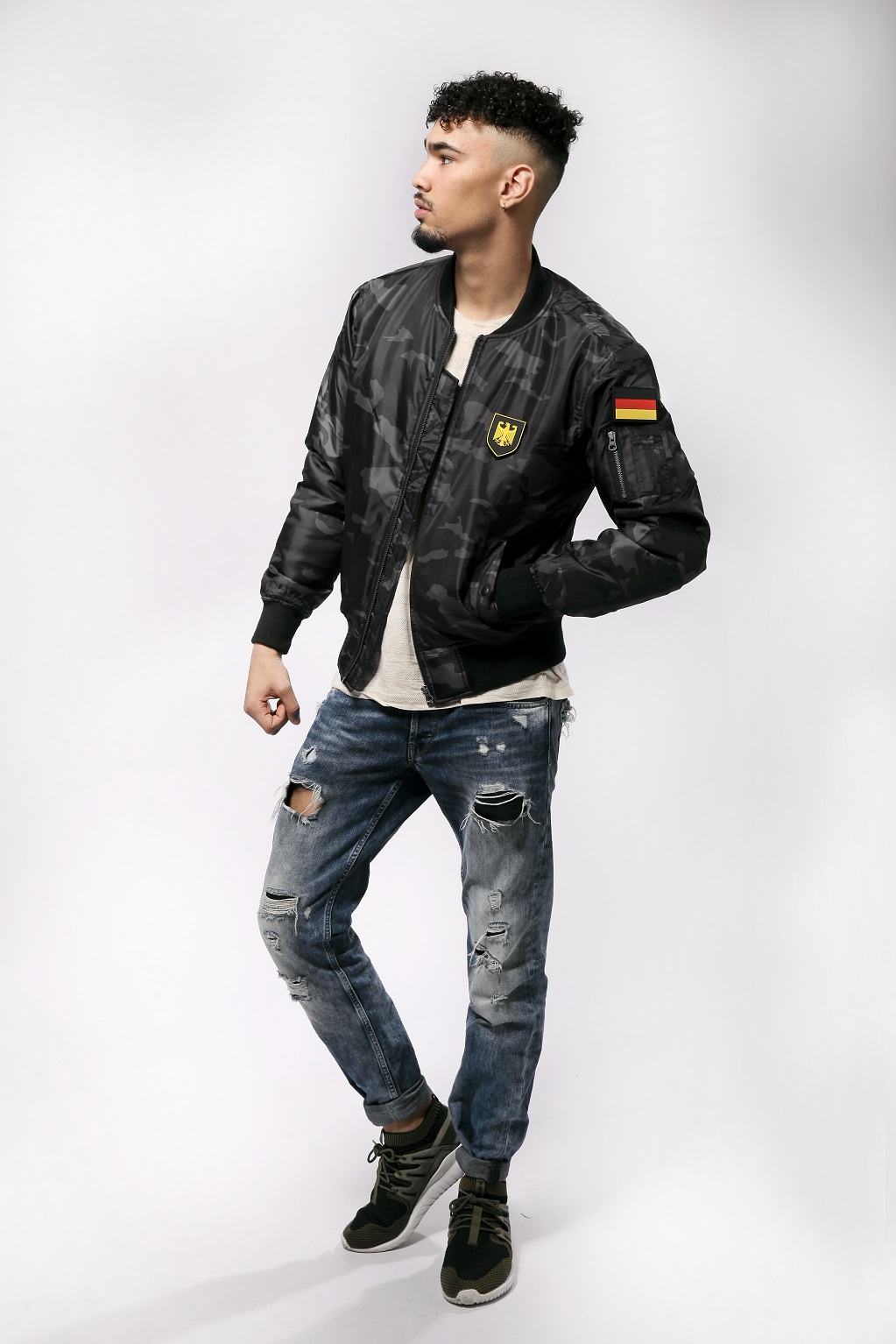 Deutschland Dark Camo Bomber Jacket-S