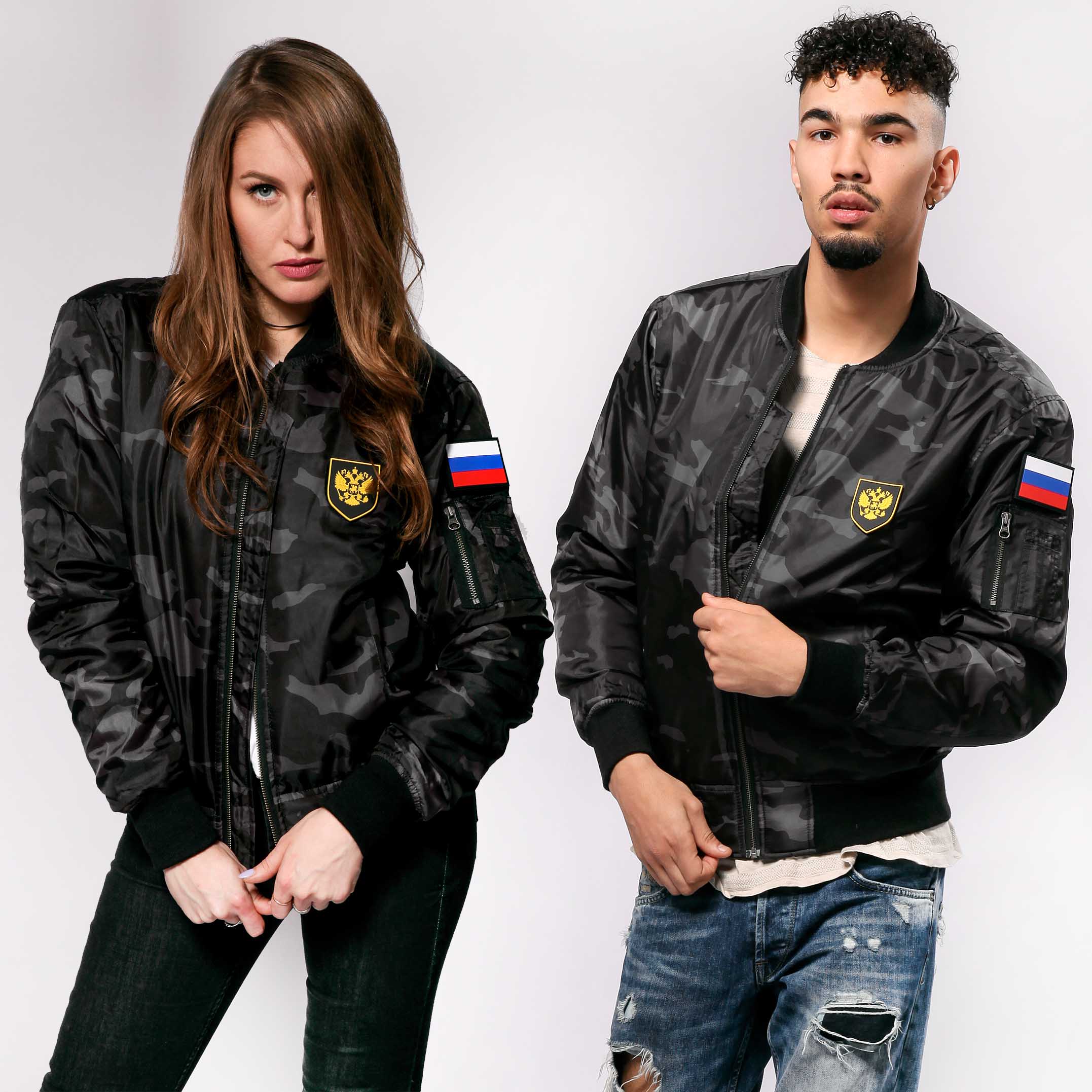 Russland Camo Bomber Jacket-XS